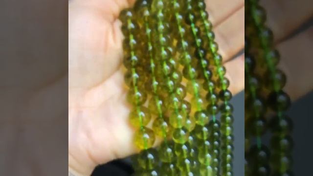 Бусины из зеленого кристалла перидота 6, 8, 10 мм, натуральные стеклянные россыпью, бриллиантовые смотреть онлайн