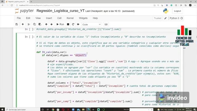 Regresión Logística. Parte 3. Implementación en Python con el German Credit Data Set. Condicional I смотреть онлайн