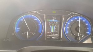 Toyota camry hybrid 2015 2.5 AVV50 РАСХОД обзор 90 км/ч