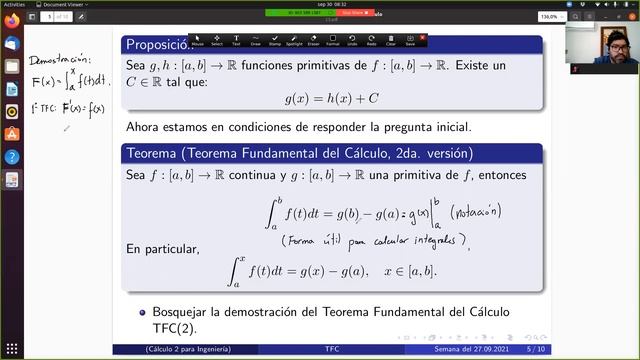 21/09/30 Teorema Fundamental del Cálculo T2 смотреть онлайн