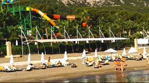 Песочный пляж в бюджетном отеле Crystal Flora beach 5* ноябрь 2020. Turkey- Kemer- Beldibi.