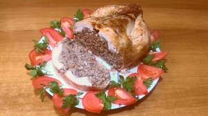 ФАРШИРОВАННАЯ КУРИЦА гречневой кашей с грибами для праздника