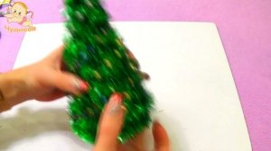 Новогодняя поделка елочка. Зимняя поделка. Поделка на тему зима.