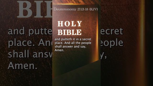 Deuteronomy 27:13-18 (KJV)