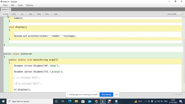 Static Variable in Java