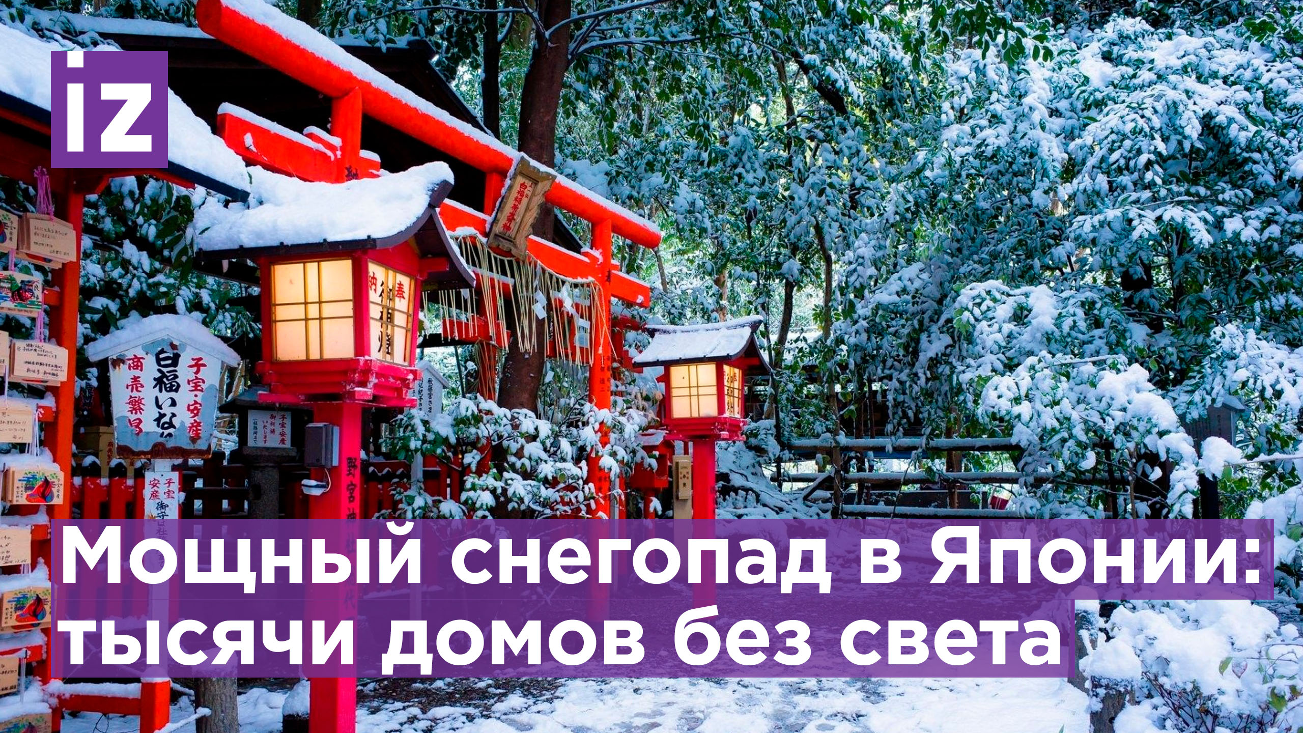 Без электричества остались 19 тыс. домов из-за снегопада на севере Японии / Известия