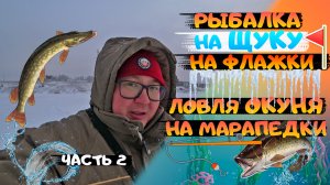 РЫБАЛКА НА ЩУКУ! ЛОВЛЯ ЩУКИ на жерлицы. ЛОВЛЯ ОКУНЯ. Рыбалка зимой. Часть 2