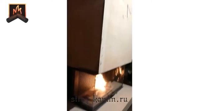 Строительство дровяного камина в Рязанской области - топка АСТОВ ПЗС 12057 с мраморным подиумом смотреть онлайн