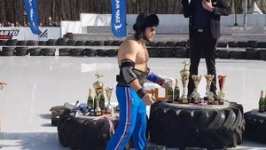 Силовое шоу с Никитой Орловым в рамках праздника " Разрушители льда" в парке Сокольники