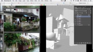 Photoshop 3D + google sketchup часть 7 Скетчинг начало