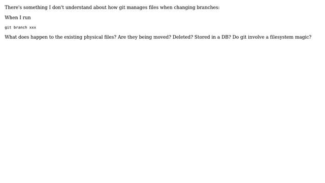 When changing branches in git, how files are replaced? смотреть онлайн