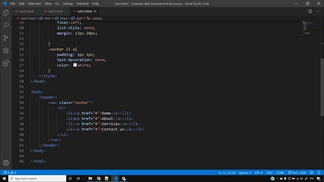 CSS Tutorial: Creating a Navigation Menu | Web Development Tutorials #23
