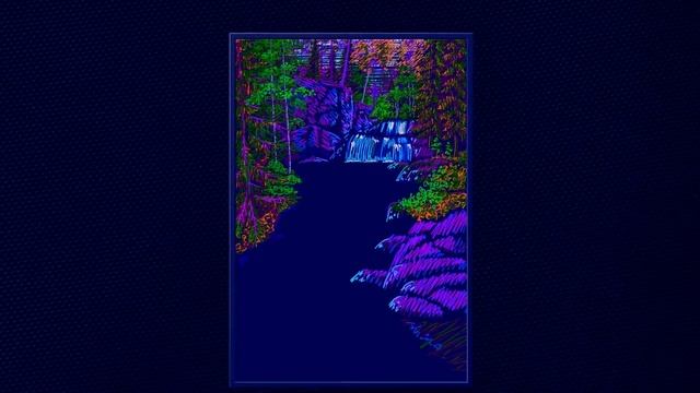 "Мянтюкоски. Сосновый порог." - процесс рисования постера смотреть онлайн