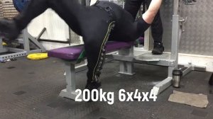 Жим лёжа 200 кг 6x4