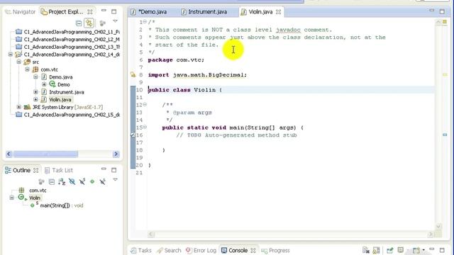 VTC Player Advanced Java Programming Java SE 7, Documenting Classes Interfaces смотреть онлайн