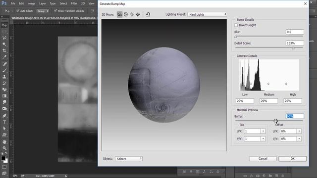 Making bump map and normal map in Photoshop