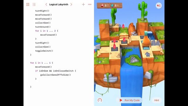 Logical Labyrinth - Learn to Code - Swift Playgrounds смотреть онлайн