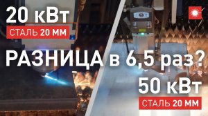 Сравниваем лазер 20 кВт и 50 кВт! Станок HF 50!