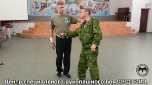 Снятие удара ножом одной рукой