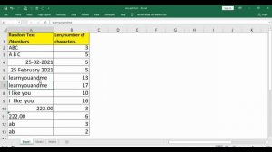 Excel Len function for counting characters | string length formula in Excel