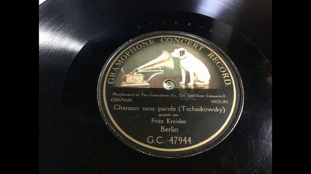 F. Kreisler, Violin Tchaikovsky: Chanson sans paroles смотреть онлайн