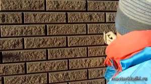 Забор из кирпича Литос.Расшивка кирпича в заборе