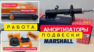 Работа передних опор амортизаторов MASUMA, амортизаторов MARSHALL и задних амортизаторов MASUMA