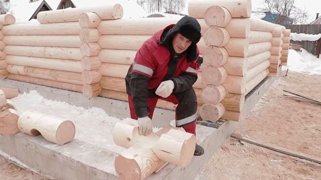 Поэтапная сборка домокомплекта из бревна