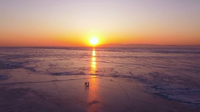 Зимний закат. Winter sunset DJI Mini 2 flight смотреть онлайн