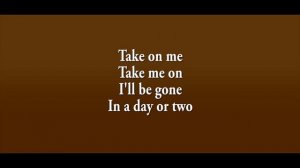 Take On Me - A ha (Acoustic Karaoke)