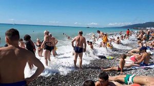 Лазаревское 2019 ПЛЯЖ У ГОСТИНИЦЫ КАВКАЗ