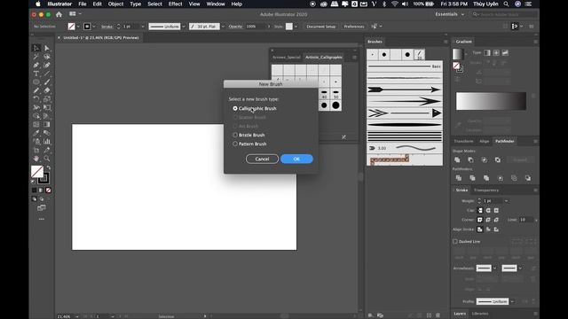 Bài 10: Cách Sử Dụng Brush Trong Illustrator  Thùy Uyên