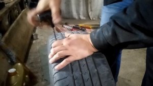 Устранение прокола и ремонт колеса при помощи жгутов