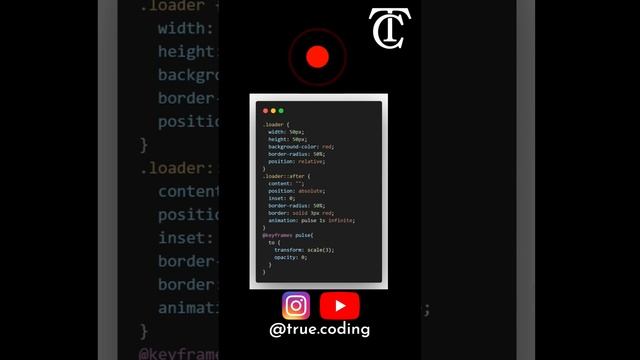Pulse Animation Using CSS. | true.coding | #html #coding #css #learning #learncoding #csstutorial