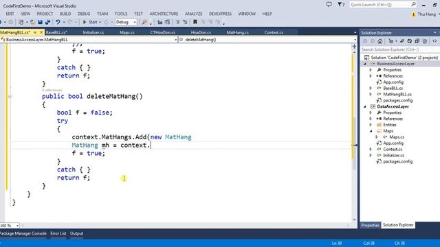 [Winform - Ban C#] Code First. How to convert Linq to Sql- Mô hình 3 lớp.