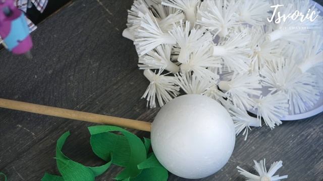 LARGE paper dandelions / БОЛЬШИЕ одуванчики из бумаги / DIY TSVORIC смотреть онлайн