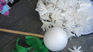 LARGE paper dandelions / БОЛЬШИЕ одуванчики из бумаги / DIY TSVORIC