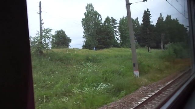 Электропоезд Ленинградской области 8-25-3: ЭТ2М 035 "Юбилейный" Лужское направление (21.06.18) смотреть онлайн