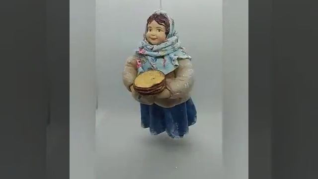 Фросенька. Елочная игрушка из ваты. смотреть онлайн