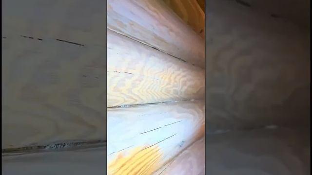 Покраска и утепление сруба, по технологии теплый шов