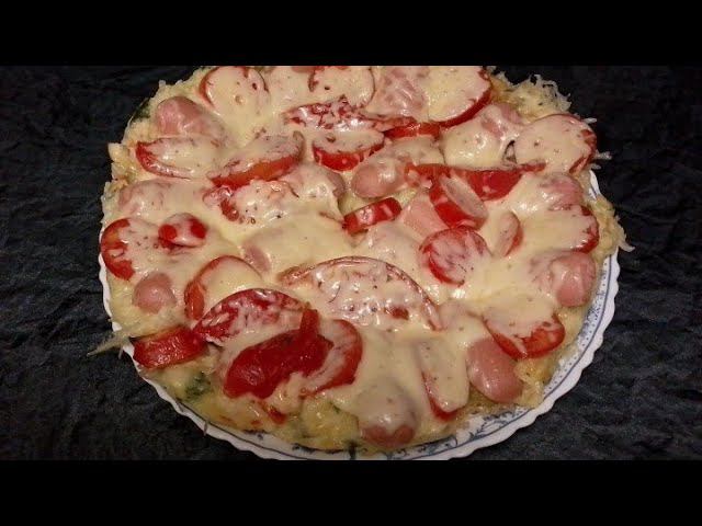Пицца из кабачков на сковороде.