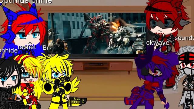|| bayverse autobot + decetipcon react to Optimus prime vs sentinel prime || gacha redux ||