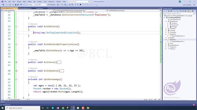 ASP.NET Core Bulk CRUD Operations using MongoDB || NoSQL || .NET 5.0