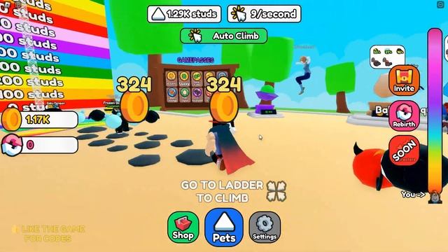 РОБЛОКС НО КАЖДУЮ СЕКУНДУ! +1 **ПОДЪЁМ ПО ЛЕСТНИЦЕ** смотреть онлайн