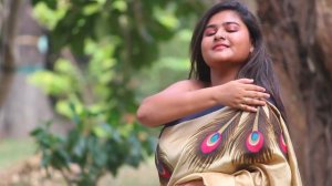OUTDOOR SAREE FASHION VIDEO || MEGHA DAS GHOSH ||  BONG IN MYSORE ART SILK SAREE