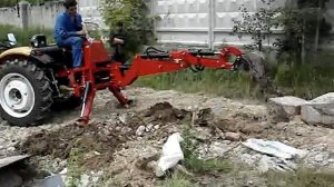 Экскаватор навесной на минитракторе YTO-404.MPG