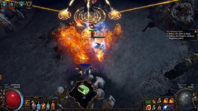 Path of Exile 3.1 Abyss League: Molten Strike Pathfinder vs T15 Red Elder (Final Memory Fragment) смотреть онлайн