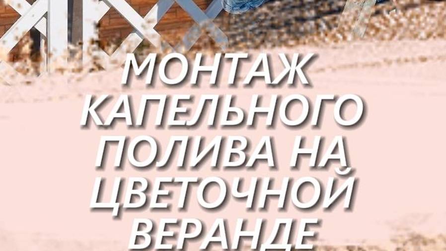 МОНТАЖ системы КАПЕЛЬНОГО ПОЛИВА на цветочной веранде!