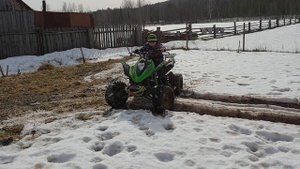 на квадрике по снегу рысь 150