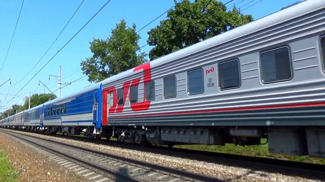 Электровоз ЭП20-018 с туристическим поездом "Жемчужина Кавказа" смотреть онлайн